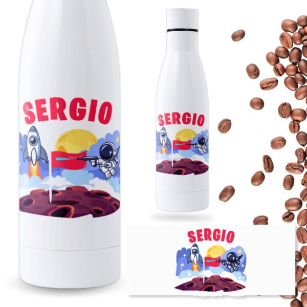 Botella Personalizada para Niños con Nombre – 500 y 700ml – Diseño Espacial - Imagen 2