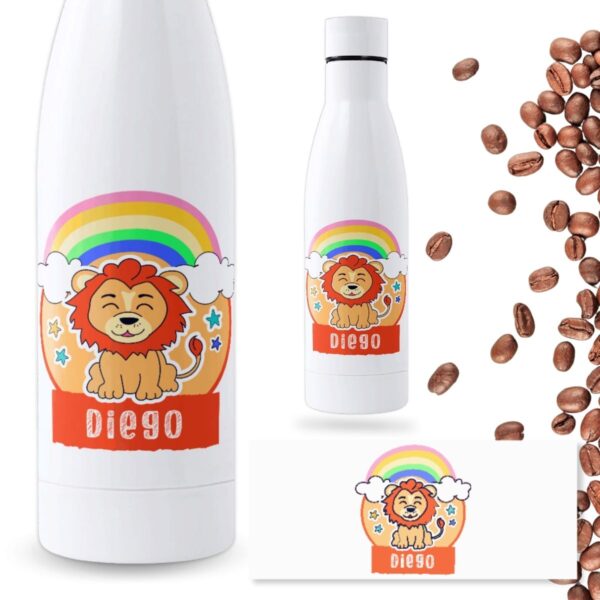 Botella Infantil Personalizada Animales – 500 y 700ml con Nombre - Diseño Infantil - Imagen 3