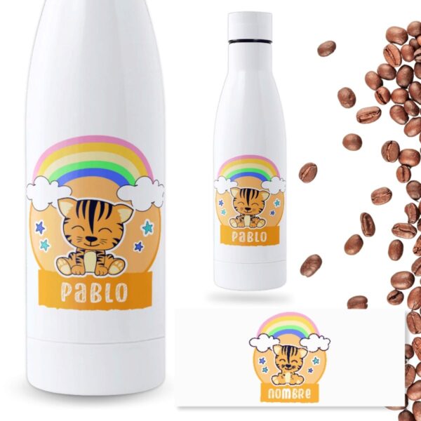 Botella Infantil Personalizada Animales – 500 y 700ml con Nombre - Diseño Infantil - Imagen 4