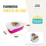 Fiambrera Personalizada Infantil Vuelta al Cole con Nombre – Diseños Infantiles Divertidos y Seguros - Imagen 2