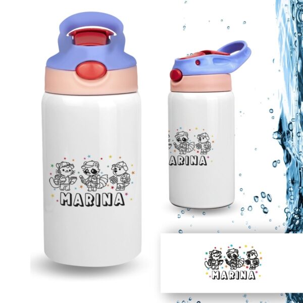 Botella Infantil Personalizada de Acero Inoxidable – Diseño Vuelta al Cole (350 ml) - Imagen 18