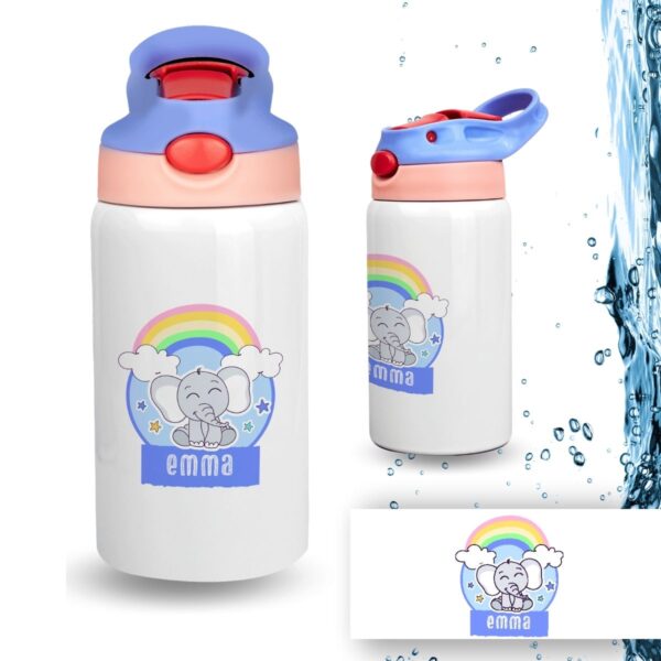 Botella Infantil Personalizada de Acero Inoxidable – Diseño Vuelta al Cole (350 ml) - Imagen 16