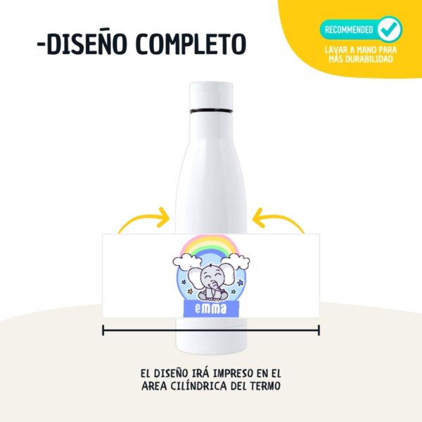 Botella Infantil Personalizada Animales – 500 y 700ml con Nombre - Diseño Infantil - Imagen 10