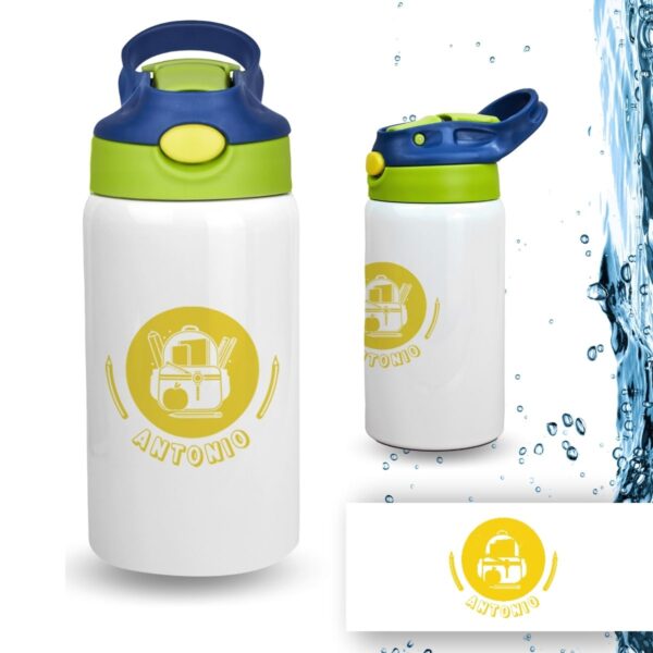 Botella Infantil Personalizada de Acero Inoxidable – Diseño Vuelta al Cole (350 ml) - Imagen 50