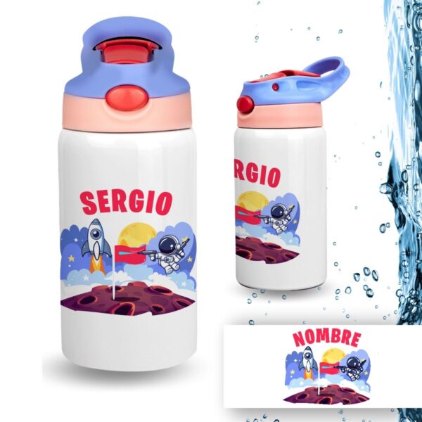 Botella Infantil Personalizada de Acero Inoxidable – Diseño Vuelta al Cole (350 ml) - Imagen 11