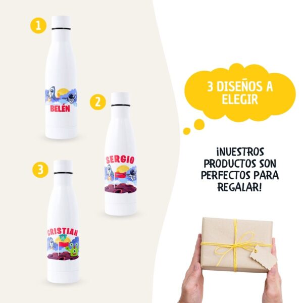 Botella Personalizada para Niños con Nombre – 500 y 700ml – Diseño Espacial - Imagen 7