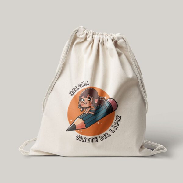 Mochila Saco Personalizada Vuelta al Cole – Diseño Escolar con Nombre para Niños - Imagen 2