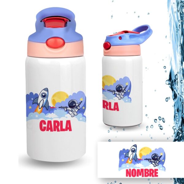 Botella Infantil Personalizada de Acero Inoxidable – Diseño Vuelta al Cole (350 ml) - Imagen 13