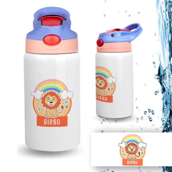 Botella Infantil Personalizada de Acero Inoxidable – Diseño Vuelta al Cole (350 ml) - Imagen 21