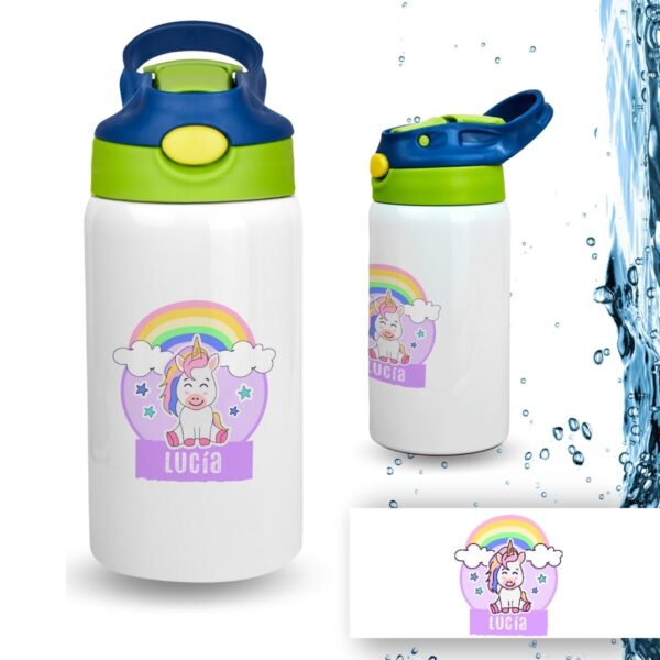 Botella Infantil Personalizada de Acero Inoxidable – Diseño Vuelta al Cole (350 ml) - Imagen 22