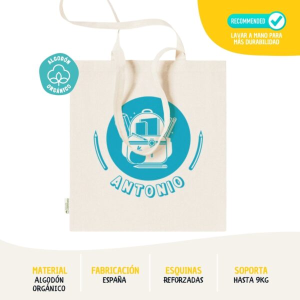 Bolsa Tote Bag Infantil Personalizada – Diseños Escolares Vuelta al Cole - Imagen 8