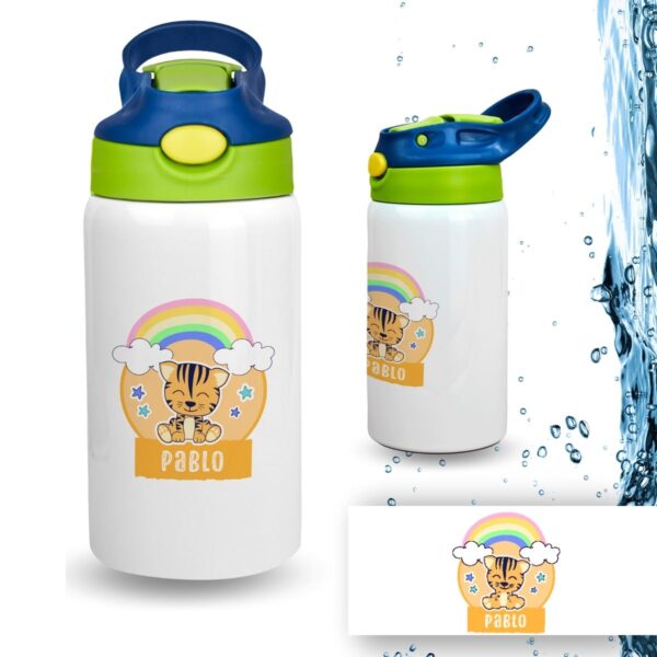 Botella Infantil Personalizada de Acero Inoxidable – Diseño Vuelta al Cole (350 ml) - Imagen 24