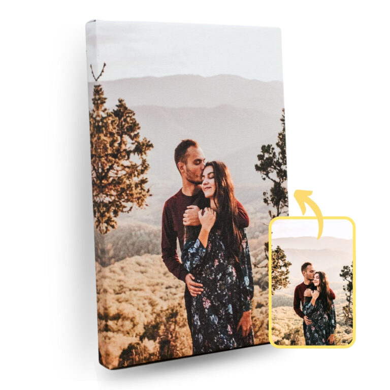 lienzo personalizado 80x60 con foto sobre bastidor de madera