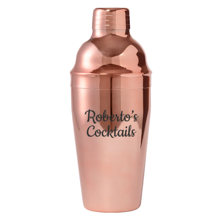 coctelera personalizada cobre con nombre grabado