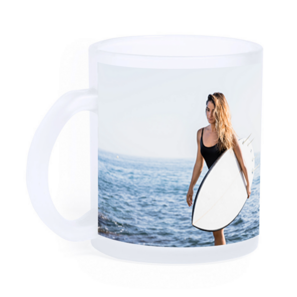 taza personalizada con foto en cristal translúcido