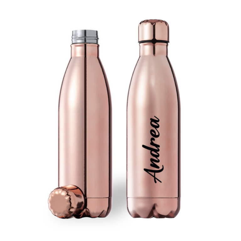 bidón térmico personalizado de acero inoxidable acabado cobre