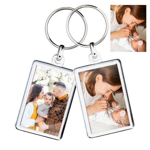 llavero metacrilato rectangular personalizado con foto