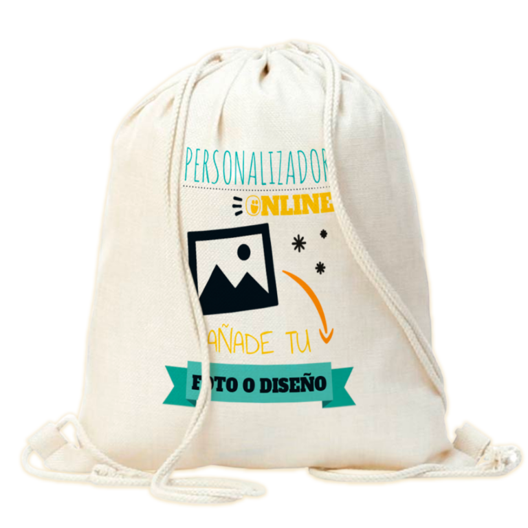 mochila saco infantil personalizada con nombre