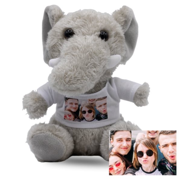 peluche sublimable personalizado con camiseta blanca