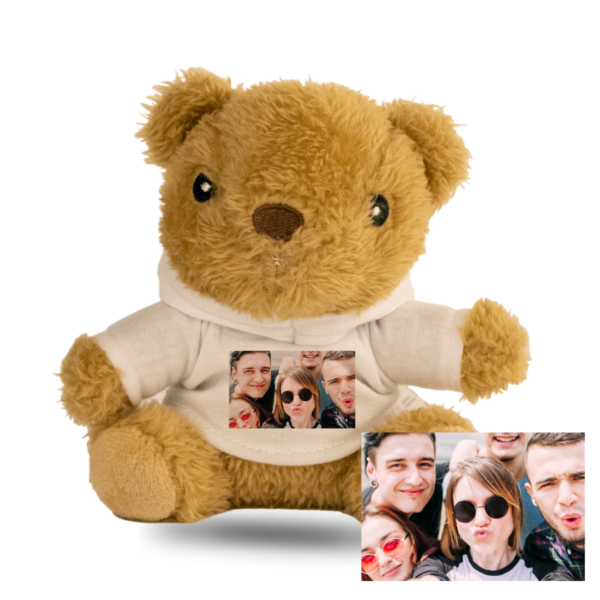 peluche sublimable personalizado con camiseta blanca