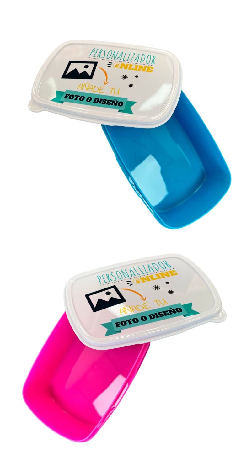 Fiambrera Personalizada con Foto y Texto Infantil | Para Colegio o Guardería, Apta para Microondas/Lavavajillas - Imagen 4