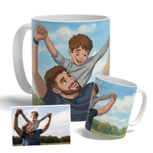 Taza creada con IA para el día del padre de Disney