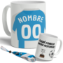taza deportivo de la coruña personalizada con nombre y numero