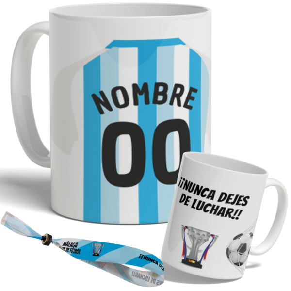 aza málaga cf personalizada con nombre y numero