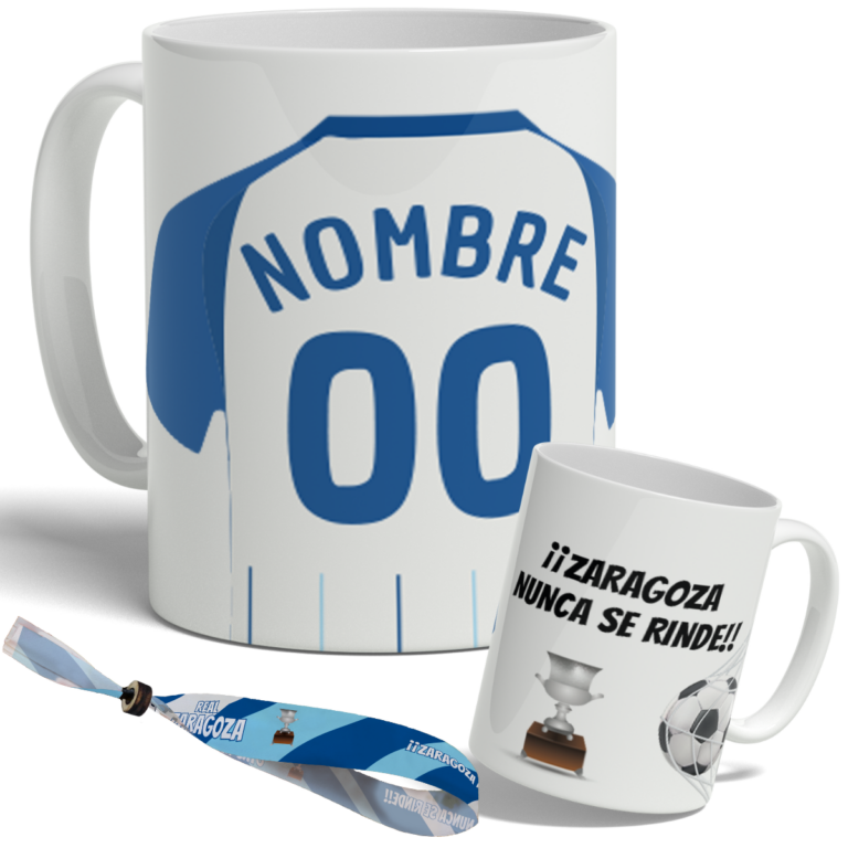 taza zaragoza personalizada con nombre y número