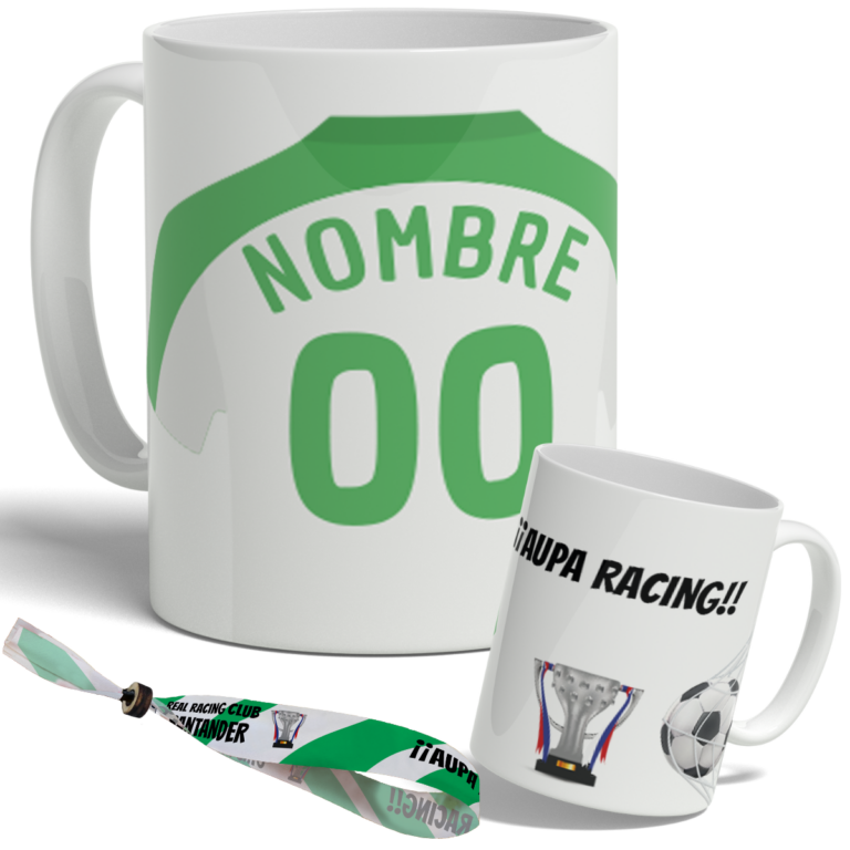 taza racing de santander personalizada con nombre y numero