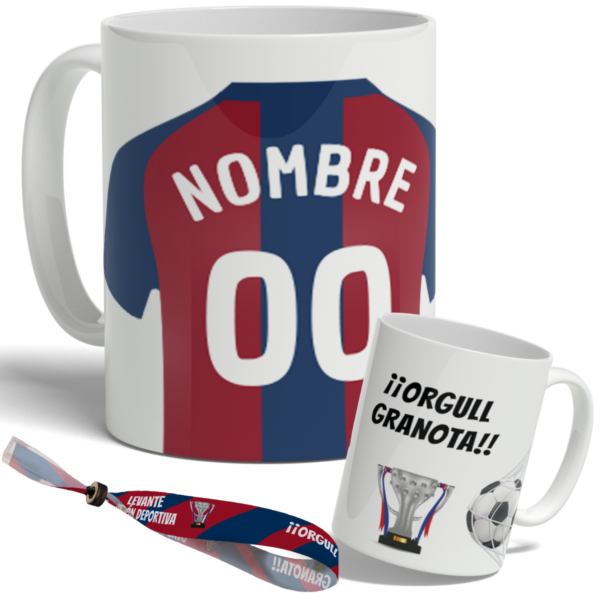 taza levante ud personalizada con nombre y número